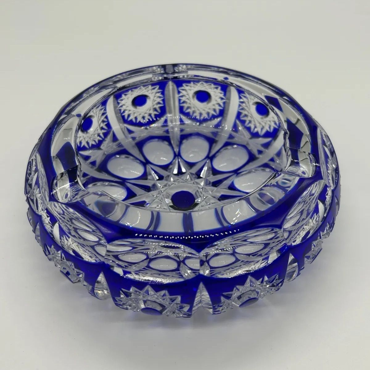 切子　花瓶・灰皿セット 江戸切子 花瓶＜笹っ葉に四角籠目＞ | KAGAMI/カガミ | 三越