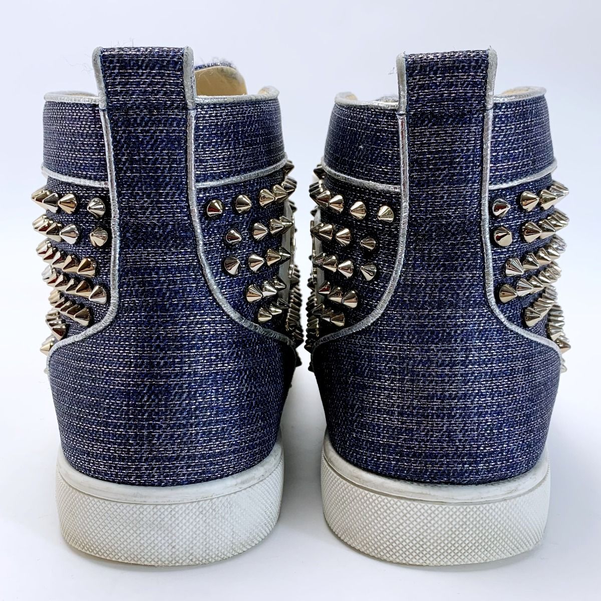 Christian Louboutin クリスチャンルブタン スタッズ デニム ブルー 
