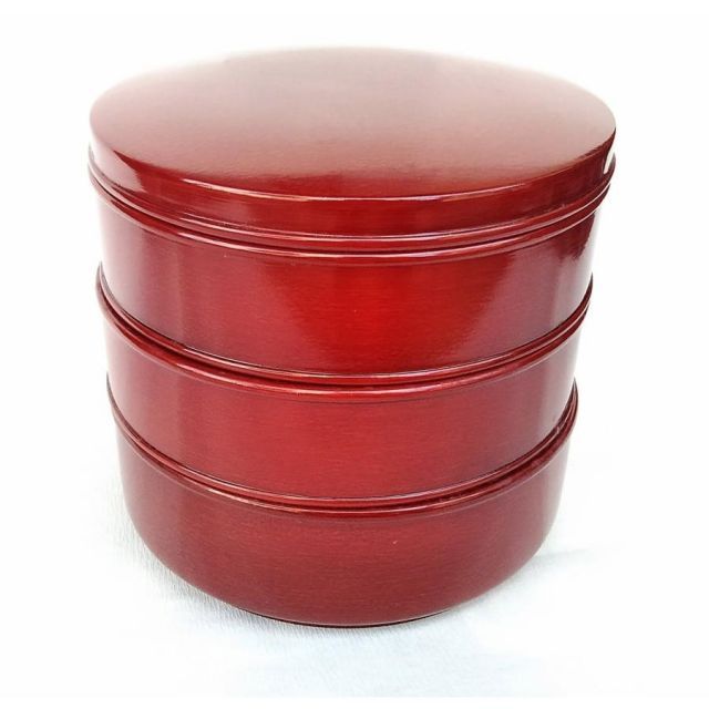 重箱 後藤塗 讃岐 漆器 丸重 三重 木製 くりぬき3段 重箱 後藤塗 讃岐