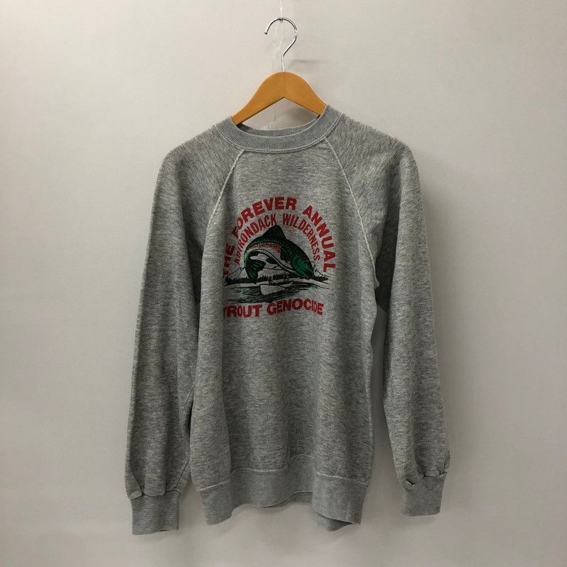 UNKNOWN VINTAGE 80 s BASS FISHING SWEAT ビンテージ 80年代 バスフィッシングスウェット 染み込みプリント トップス 145-250116-at-17-tei