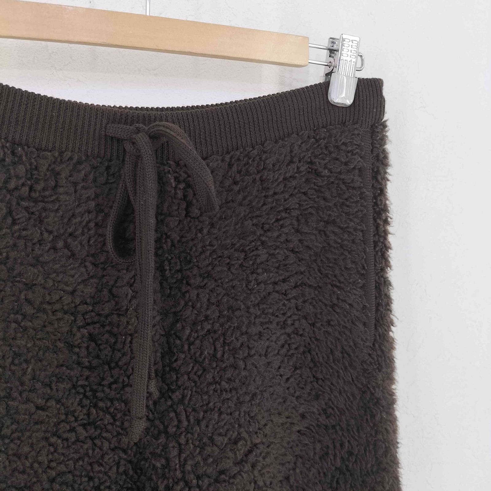 オーラリー AURALEE 24AW MERINO WOOL BOA KNIT PANTS - DARK BROWN 