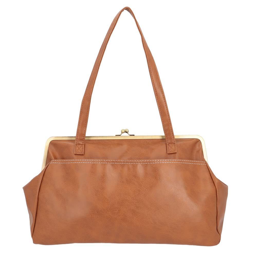 Color ブラウン ラフィール がま口トートバッグ 003173500 レディース チャ