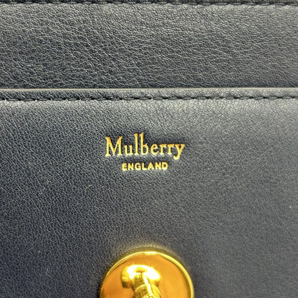 マルベリー チェーンウォレット レディース ダーリー ツイストロック ショルダーバッグ フラワー 斜め掛け 鞄 かばん MULBERRY レザー  ネイビー 紺 レッド 赤 ゴールド金具 美品【中古品】 - メルカリ