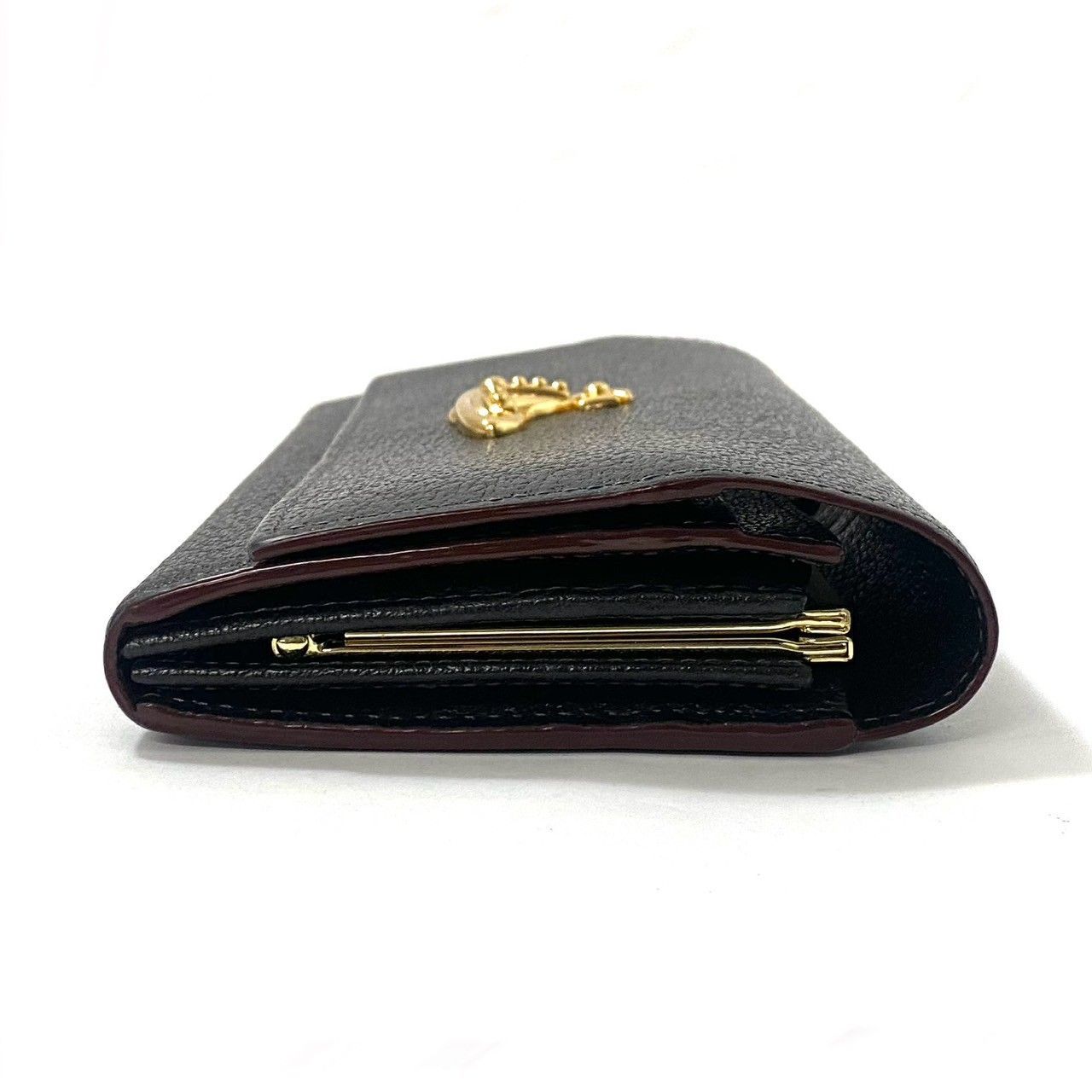 Vivienne Westwood】ロゴ がま口 長財布 レザー ブラック/黒 ロング 