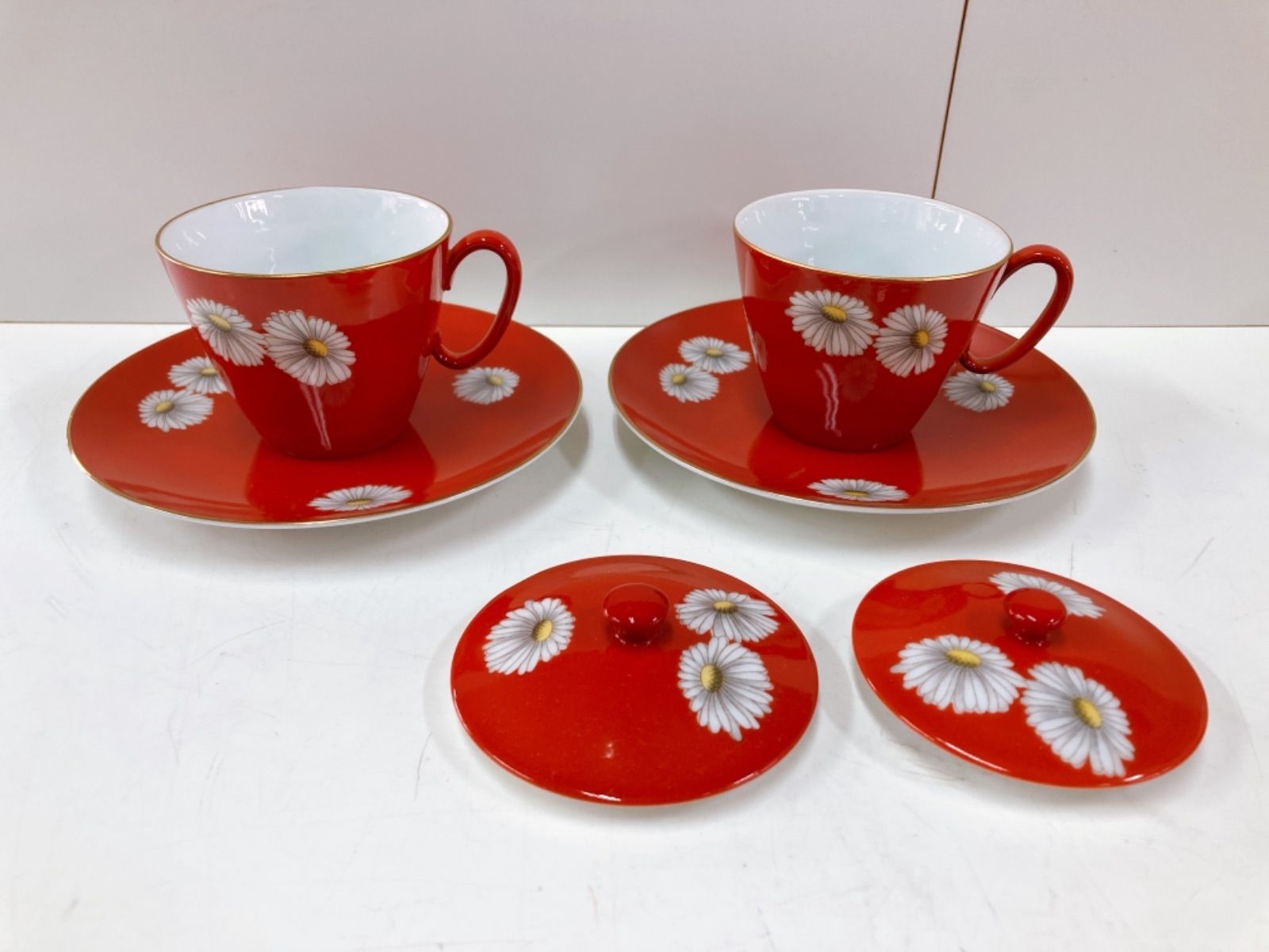 ノリタケ Noritake オールドノリタケ カップ ソーサー 赤菊 2客セット ...