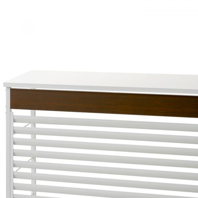 タカショー TAKASHO 美WOOD 室外機カバー ホワイト×ブラウンウッド A BEW-ST04BRW 屋外 エアコン