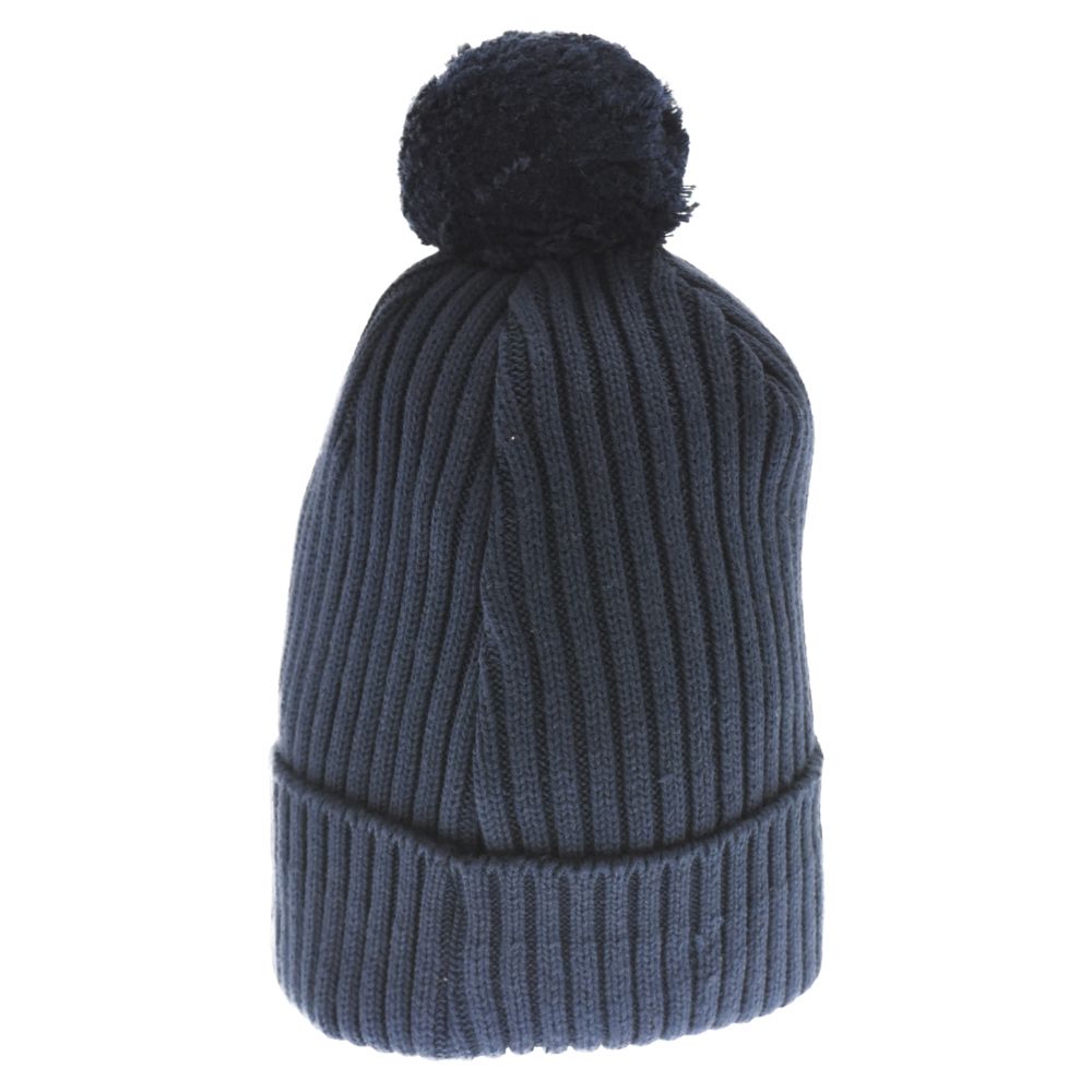 Supreme ニット帽 ポンポン ネイビー Ribbed Beanie box supreme