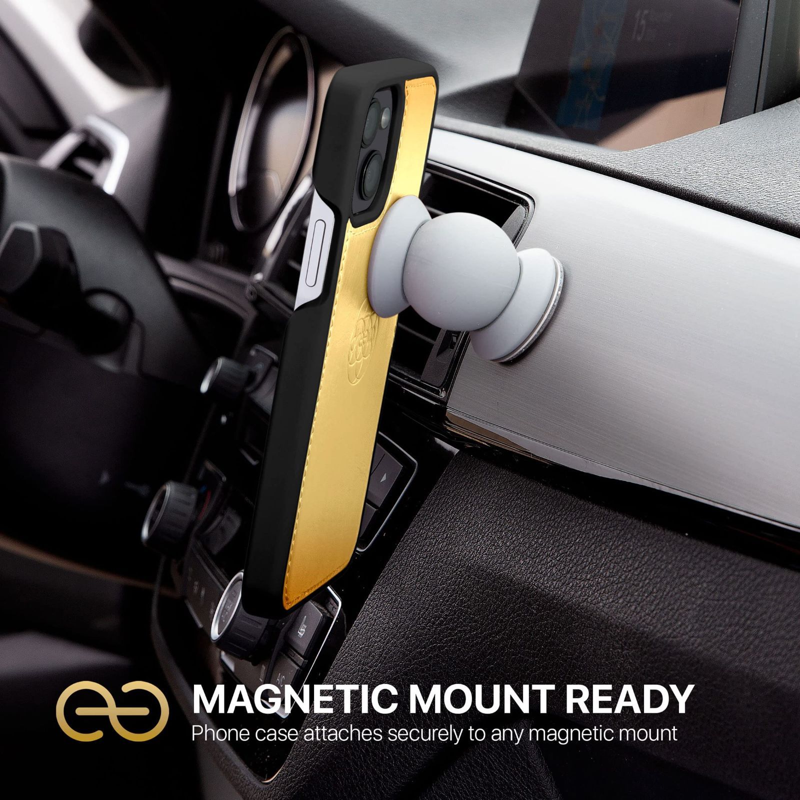 在庫処分 耐衝撃 マグネット着脱式 携帯電話ケース ヴィーガンレザー製 - RFIDカード保護機能 Plus用 14 2通りに使えるフリップスタンド付き iPhone Apple - 財布型ケース フィボナッチ Fibonacci 2イン1 ゴールド D