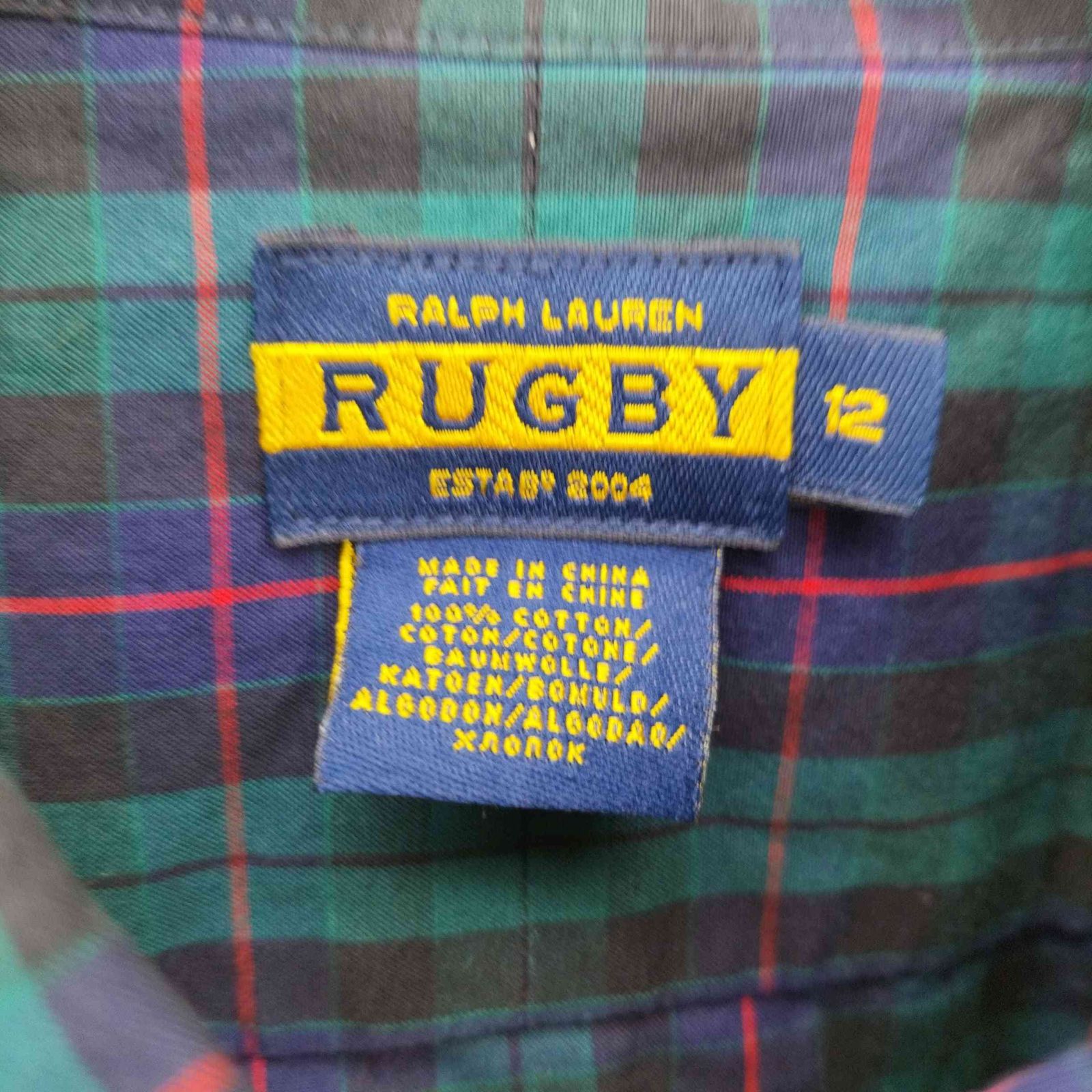 ラグビーラルフローレン Rugby Ralph Lauren フリル チェック L/S