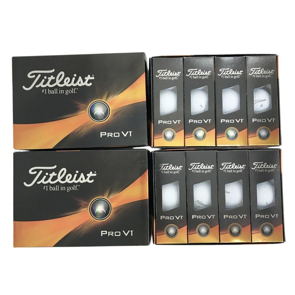 TITLEIST タイトリスト 2023年 PRO V1 ゴルフボール 2ダース  ホワイト系  [240101347188] ゴルフウェア ストスト