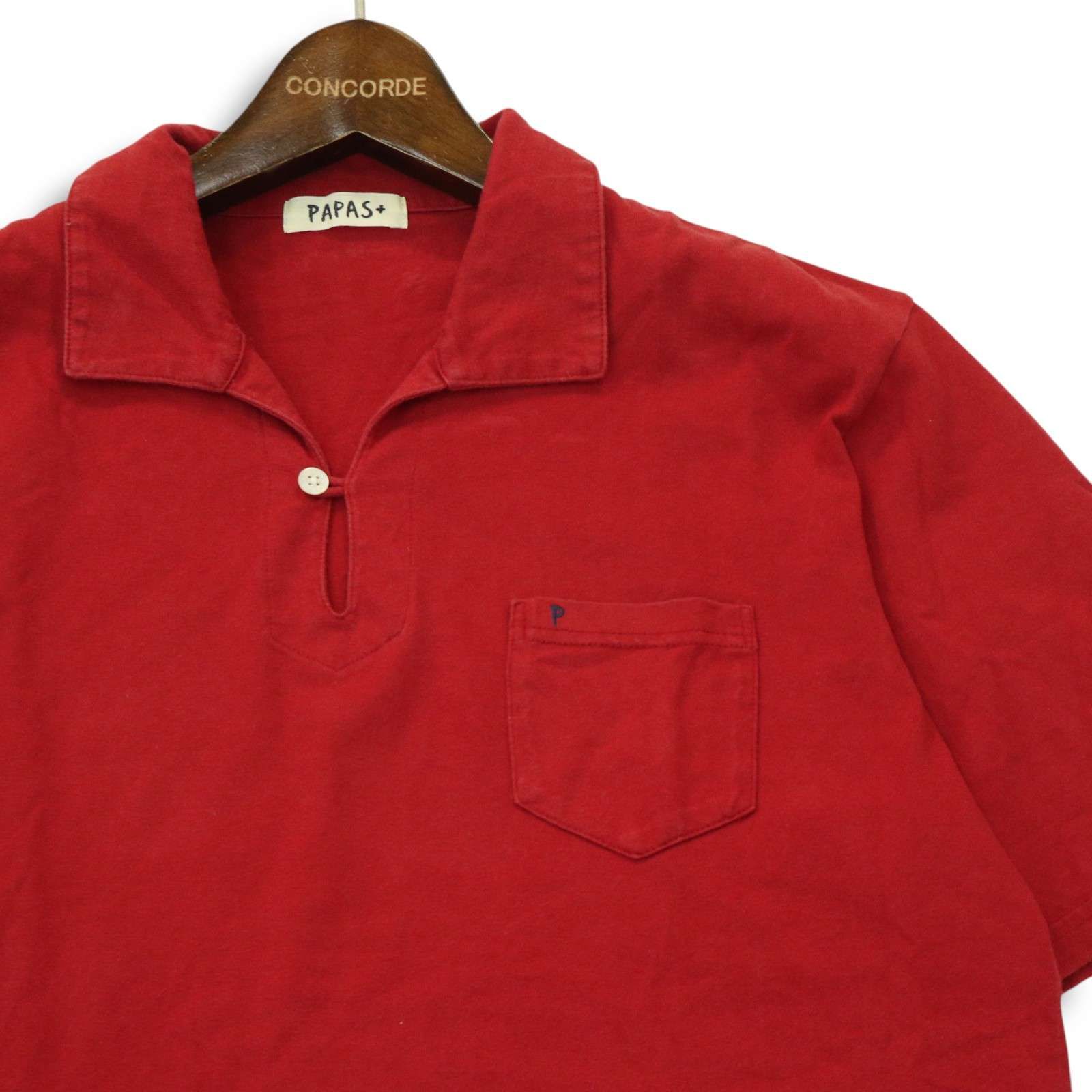 Papas + パパス プラス 春夏☆ 半袖 コットン ポロシャツ Sz.M
