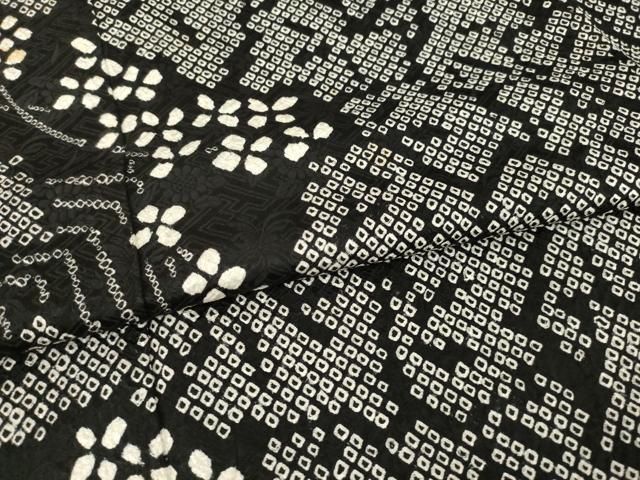 平和屋着物○訪問着 絞り 花蔦草文 黒地 正絹 逸品 AABB5433ck - メルカリ