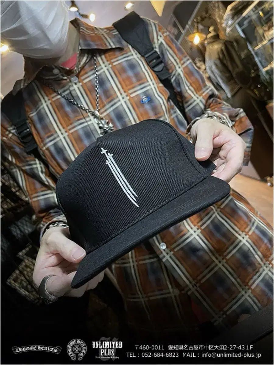 Chrome Hearts クロムハーツ RS3 クロス ベースボール トラッカーキャップ ブラック CAMPINGPARCCENTRAL_COM