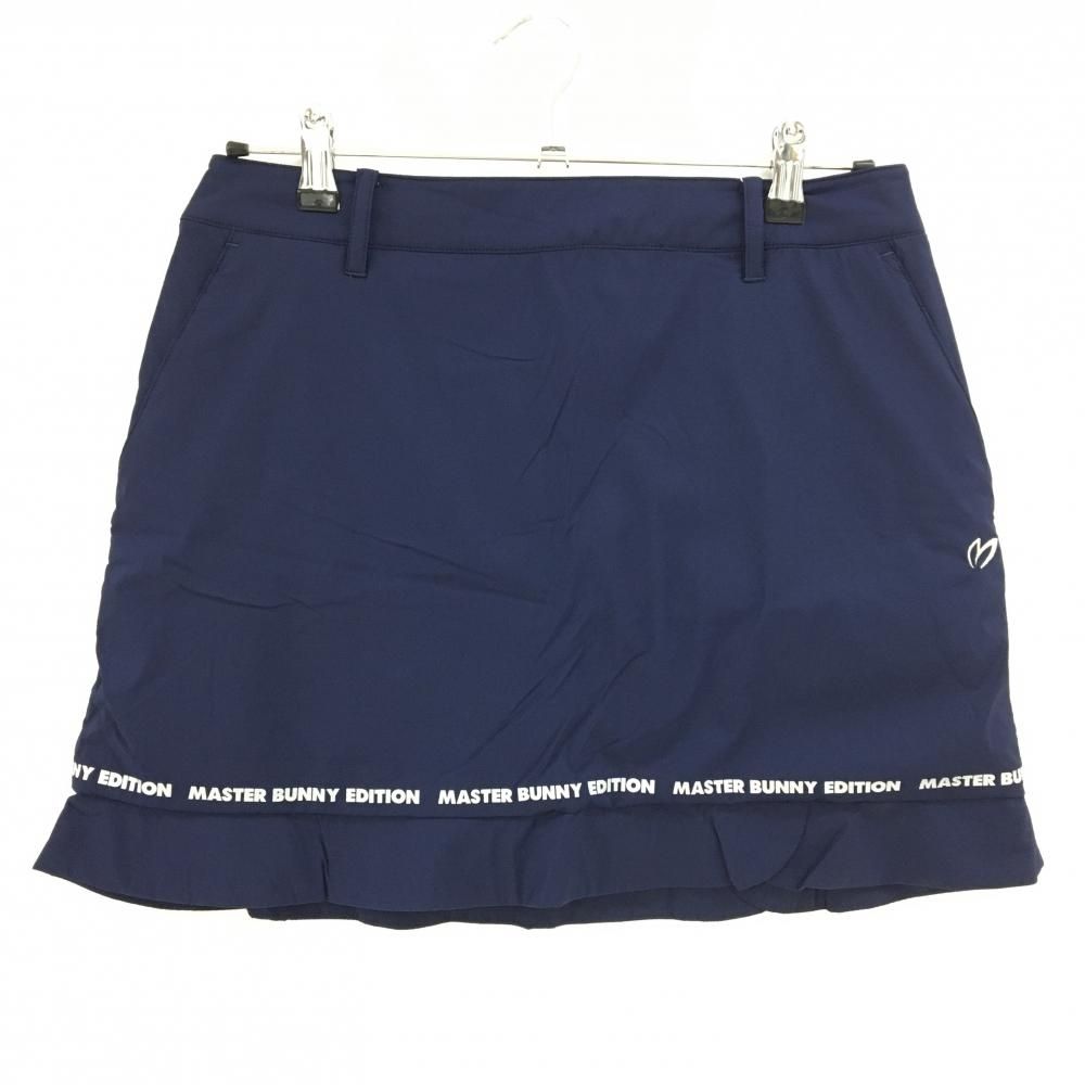 マスターバニー 中綿スカート ネイビー ロゴシルバー ナイロン レディース 1 M ゴルフウェア MASTER BUNNY EDITION