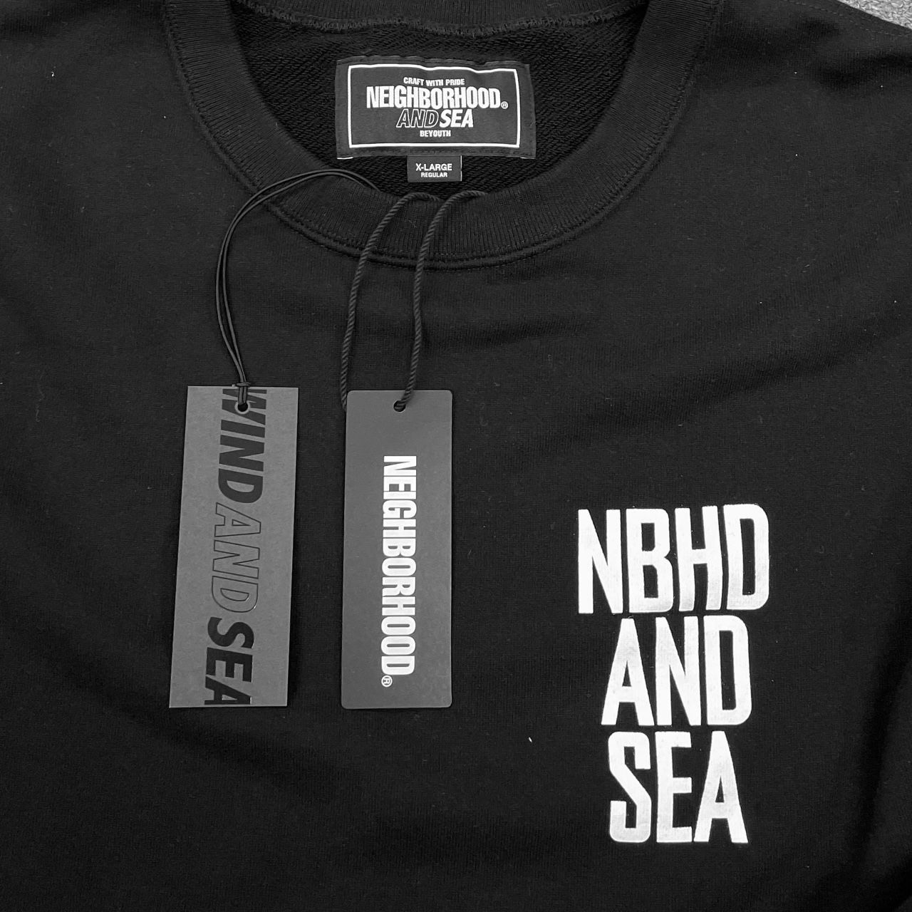 美品 WIND AND SEA x NEIGHBORHOOD Sweatshirt LS Black コラボ