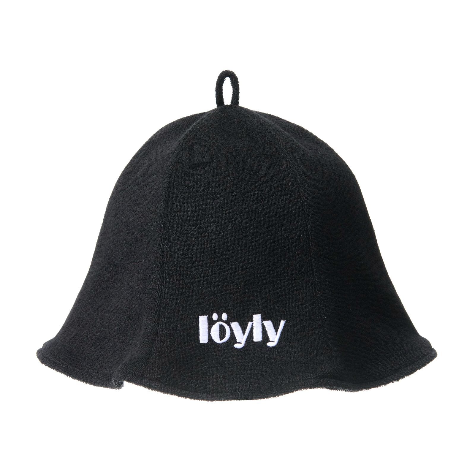 Size:Free Size_Color:ブラック [loyly] ロイリー サウナハット メンズ レディース タオル生地 2重構造 洗える サウナグッズ サウナ帽子 かわいい おしゃれ ロウリュ (ブラック)