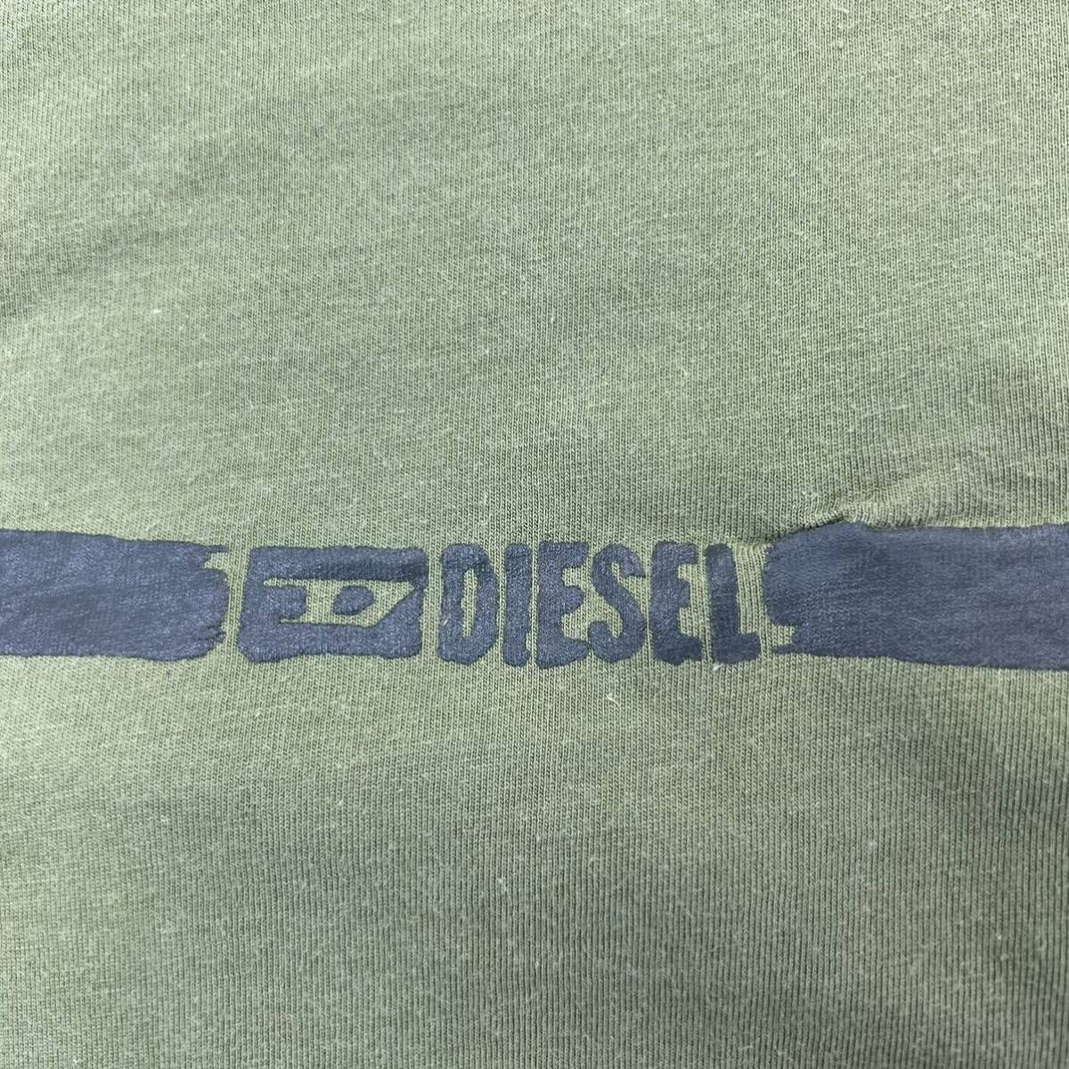 DIESEL ☆ デザインライン◎ ロンT 長袖 カットソー Tシャツ 緑