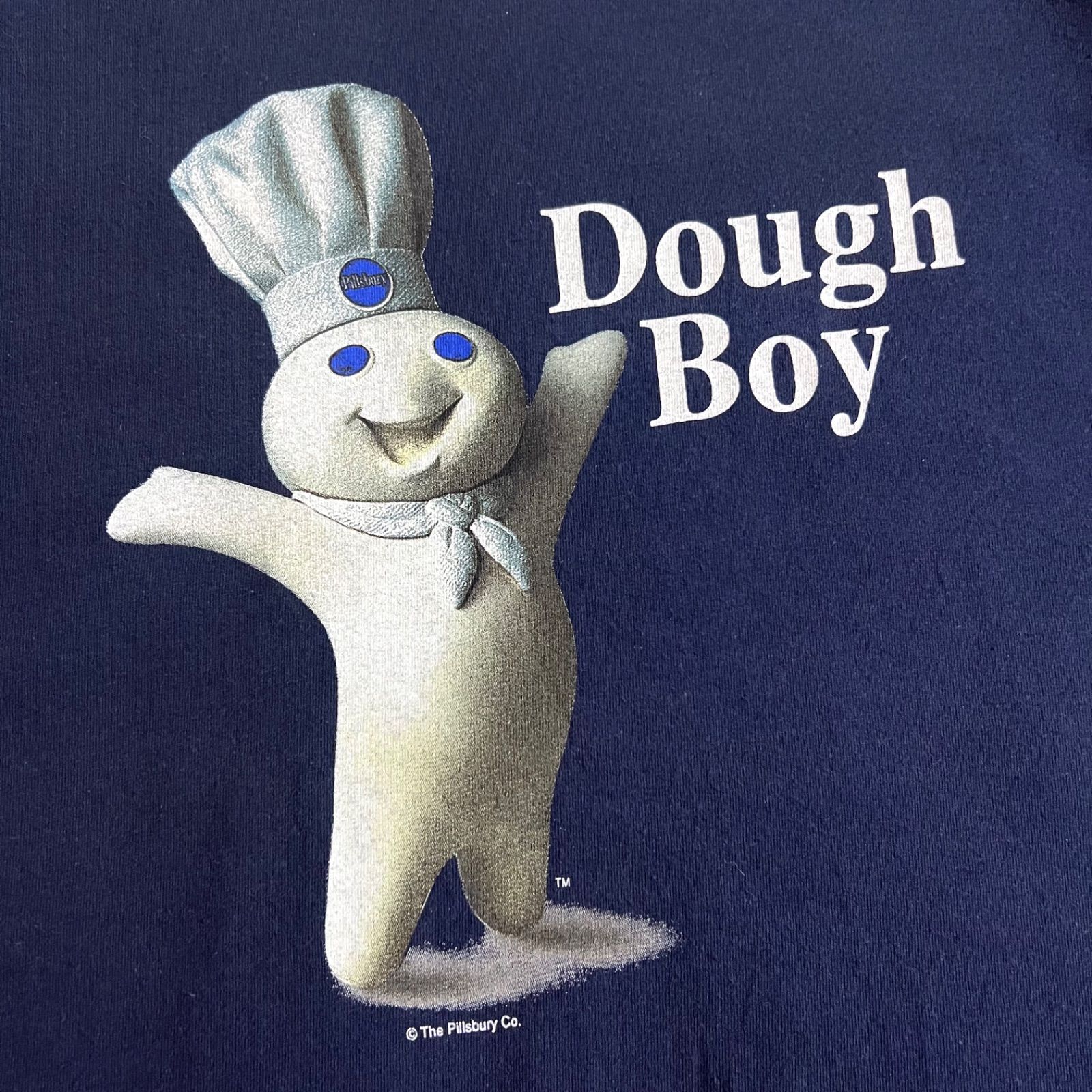 90s USA製 企業 Pillsbury社 Dough Boy キャラクター プリント Tシャツ 