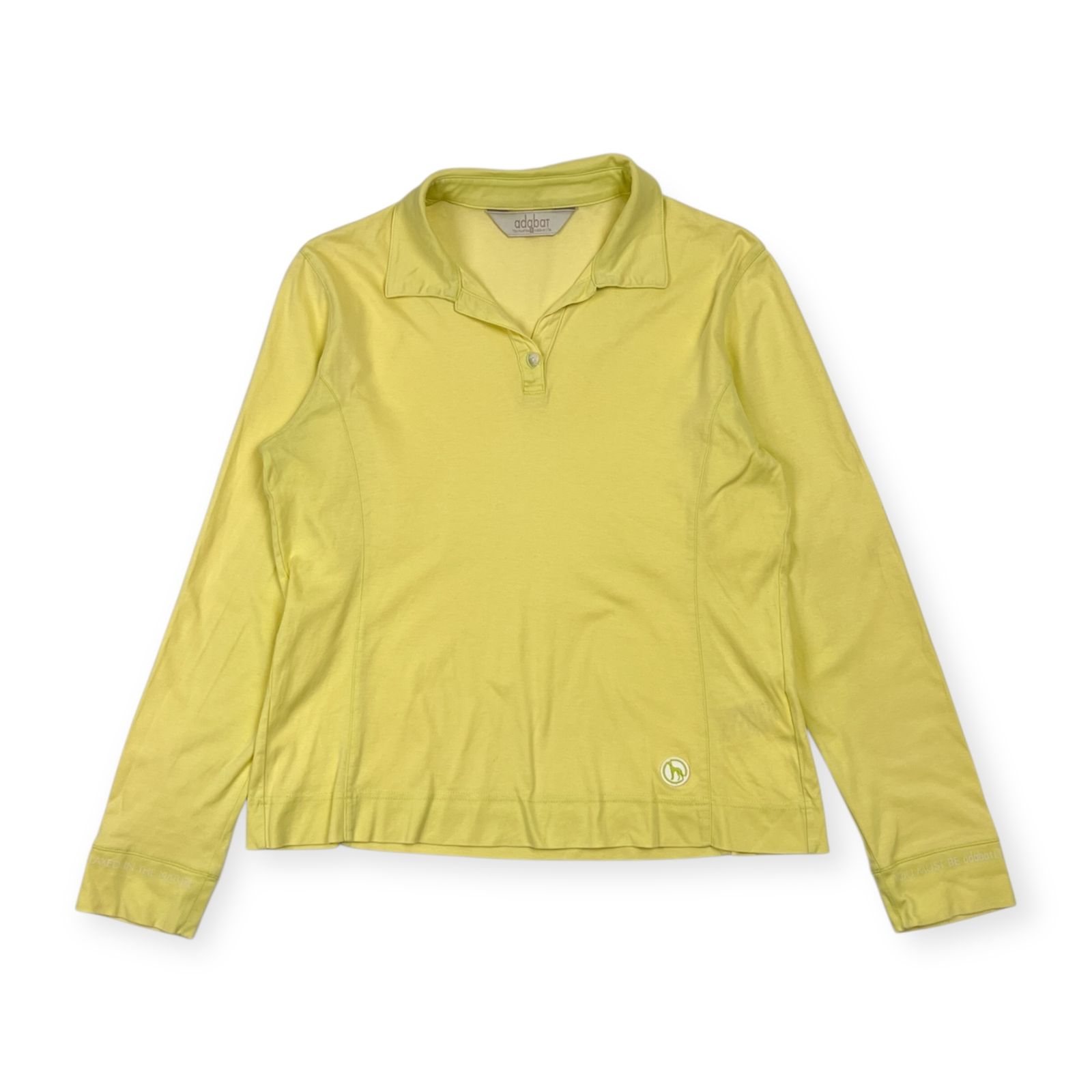 adabat アダバット スキッパー 長袖 ポロシャツ 1/イエロー レディース