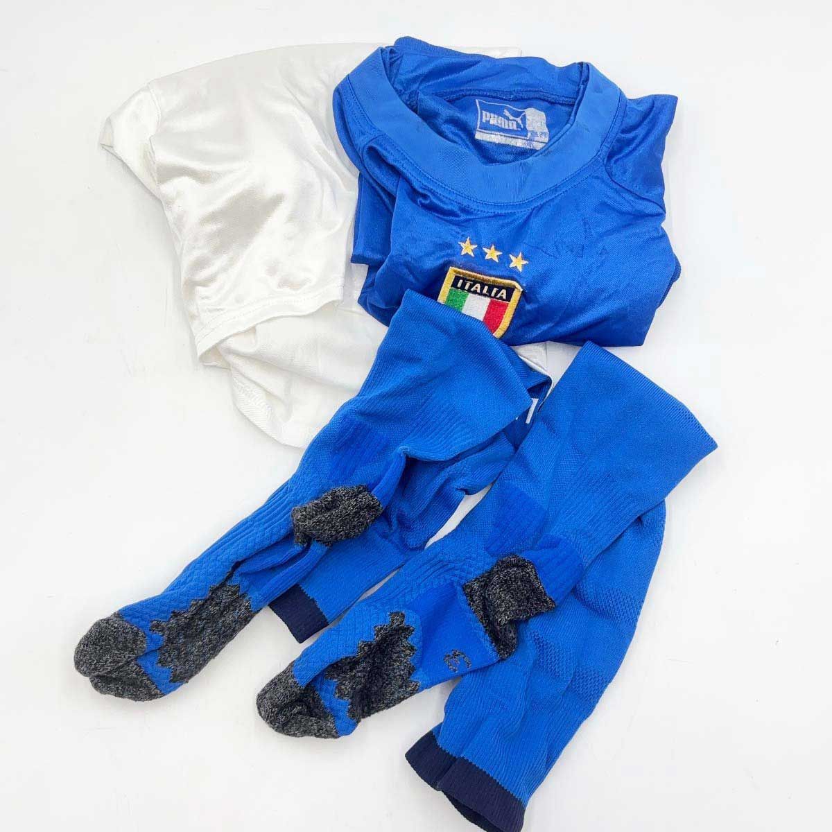PUMA - [上下セット] プーマ サッカー イタリア代表 ユニフォーム 2004-05 EURO ホーム ユニフォーム ゲームパンツ ソックス #5 カンナバーロ PUMA 上下セット] プーマ サッカー イタリア代表 ユニフォーム 2004