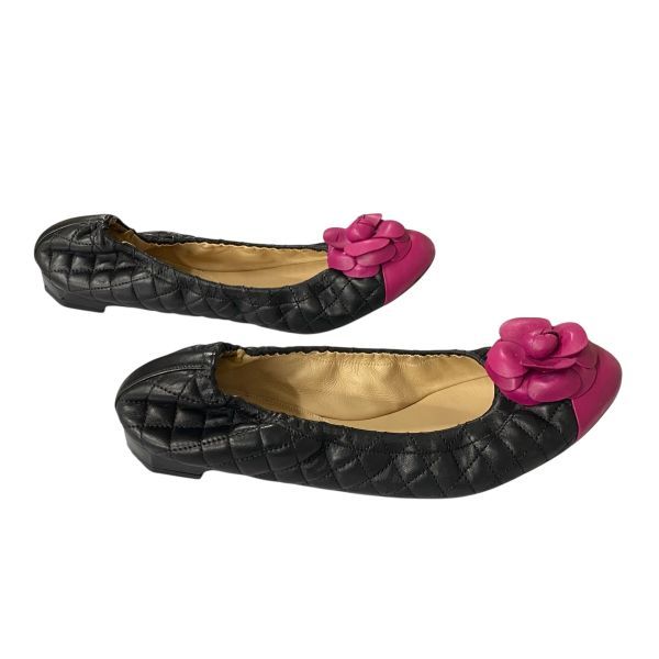 【美品】CHANEL バレリーナ マトラッセ ココマーク ブラック 22.5 CHANEL シャネル バレエシューズ マトラッセ キルティング ココ