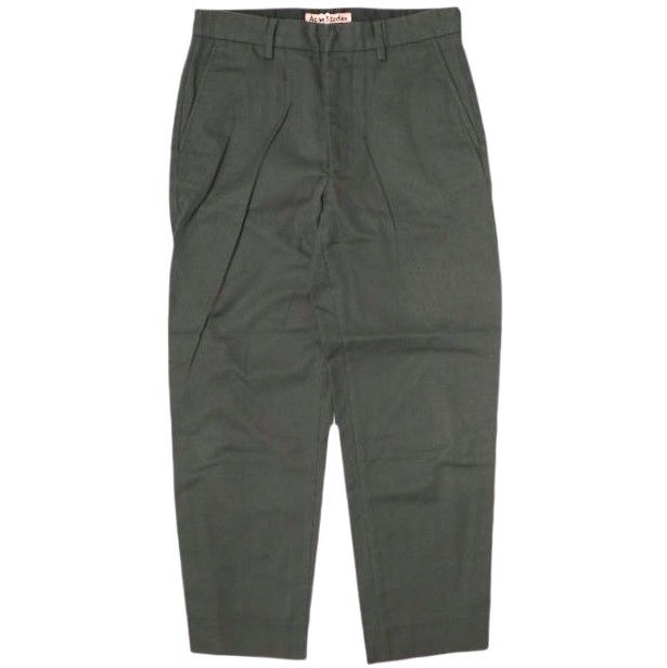 Acne Studios アクネストゥディオズ Pink Label Trousers ピンクラベルトラウザーズ FN-MN-TROU000515 44 チャコールグレー BK0423 T C ツイル チノ パンツ ジップフライ ボトムス g22660