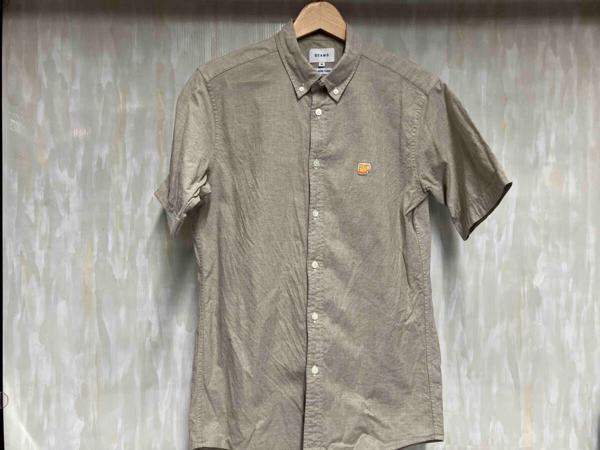 BEAMS 半袖シャツ JAPANESE FABRIC BDシャツ Mサイズ ベージュ 11-01-0941-803