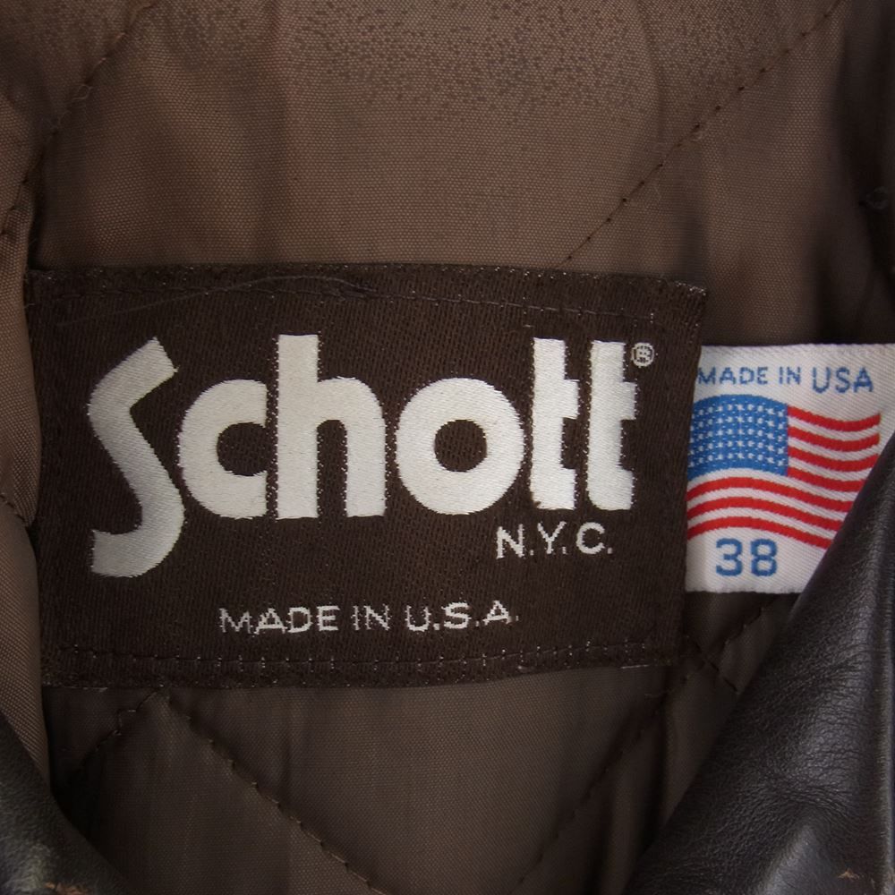 schott ショット レザージャケット 181 USA製 ポリスマン ジャケット