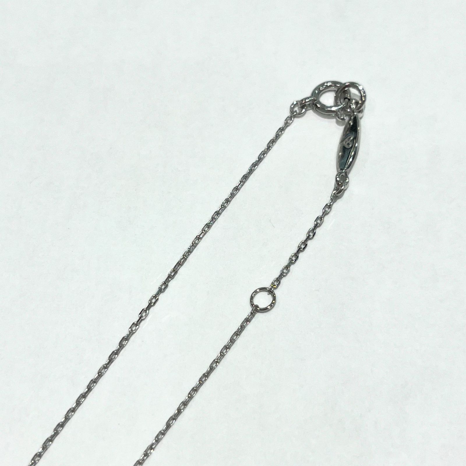 美品?AHKAH アーカー K18WG ダイヤモンド 0.05ct ハートパヴェ 