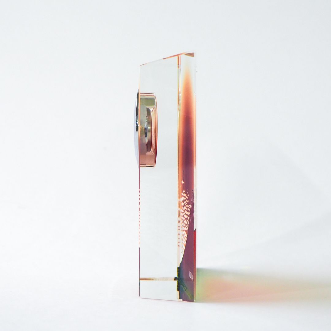 日本の名画 光学ガラス製置時計 赤富士 葛飾北斎 凱風快晴 ギフト NEXPOTALLINN_EU