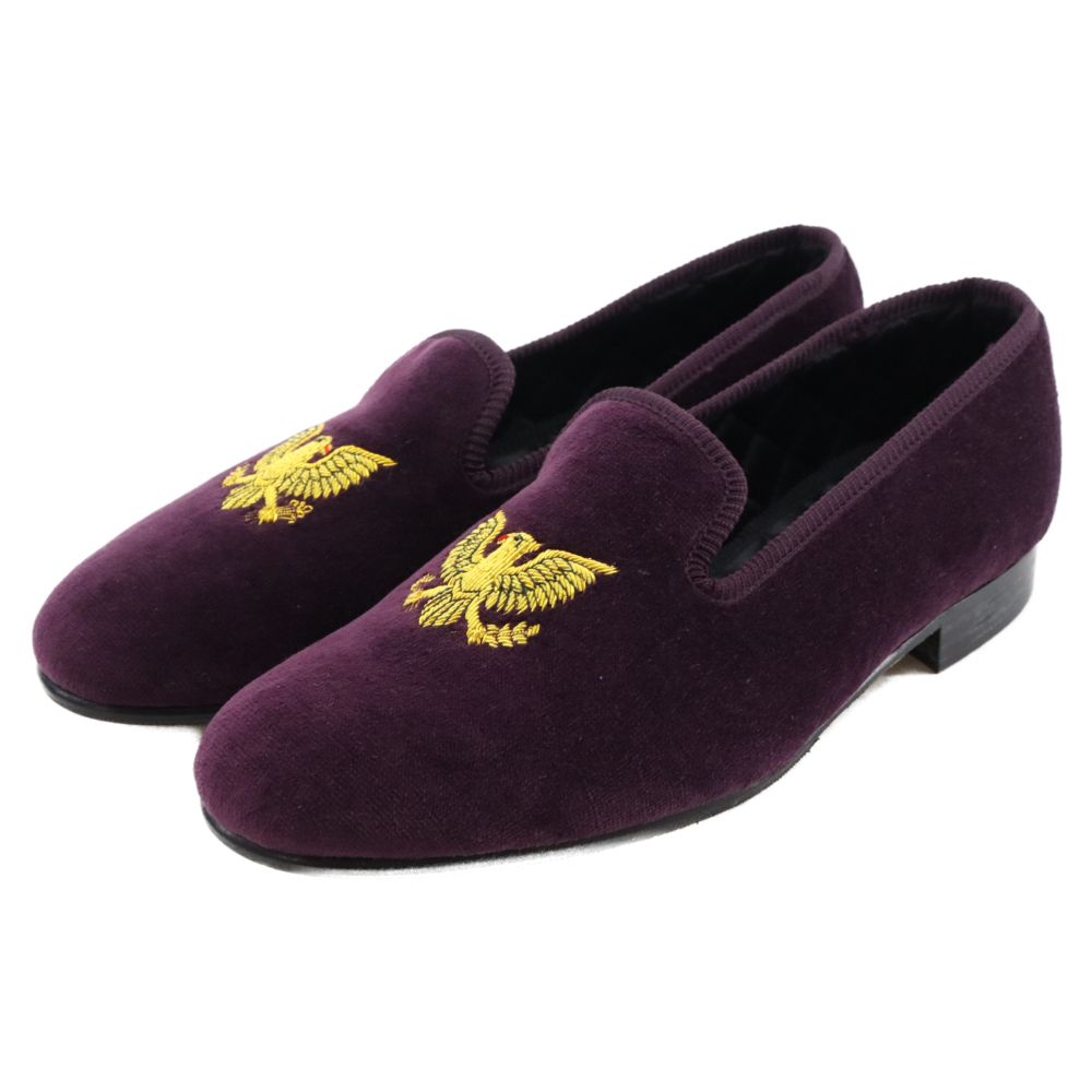 Tricker's (トリッカーズ) Purple Velvet Eagle パープル ベルベット ベロア イーグル オペラシューズ パープル 7