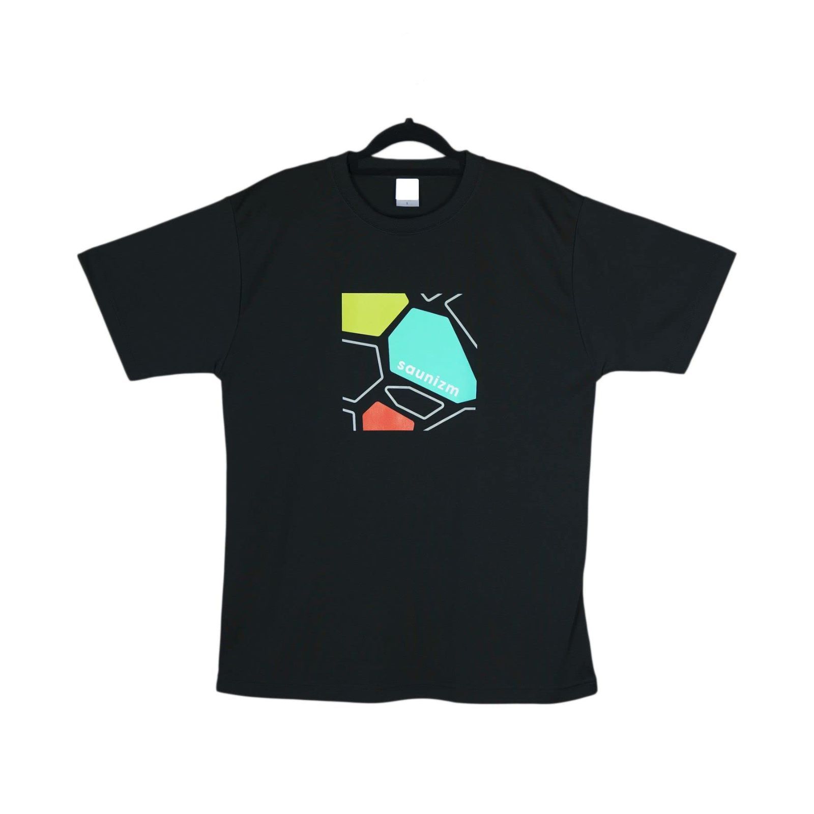 L_ブラック 【saunizm】速乾サウナＴシャツ「sauna life」 ドライシルキータッチ 速乾 メンズ レディース ユニセックス 夏服 サ活 速乾 Ｔシャツ (Ｌ， ブラック)