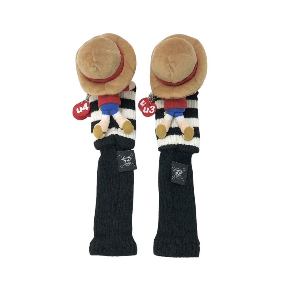 ONE PIECE ワンピース ヘッドカバー 2点セット ルフィ― ボーダー