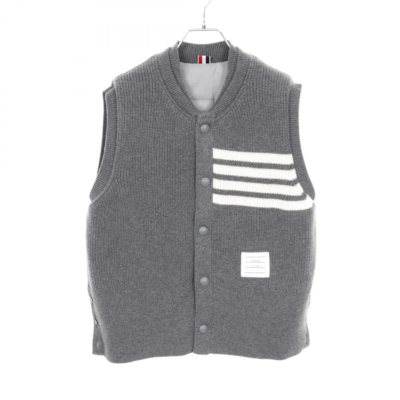 トムブラウン THOM BROWNE ベスト 4BAR リバーシブル パデットベスト FKJ070A-Y1018-035 ウール ベスト レディース Used A