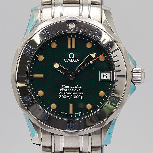 OMEGA シーマスター 自動巻き 時計グリーン