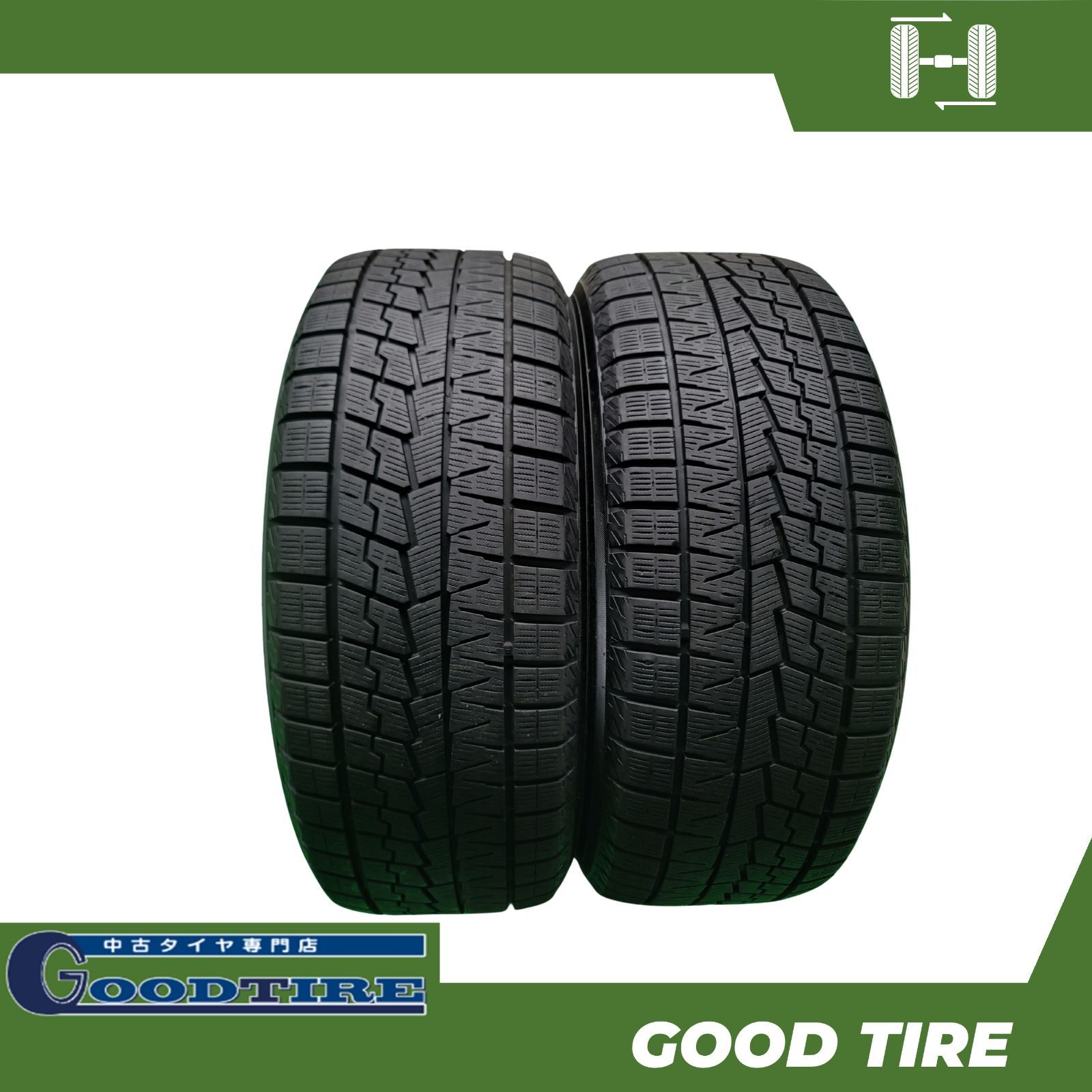 225|55R17ヨコハマICEGUARDIG702025年製冬用2本セット8分山 タイヤタイヤアルファードフーガフォレスター 7055