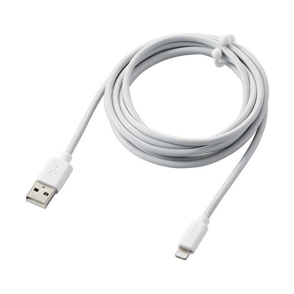 まとめ エレコムまとまるLightningケーブル ホワイト 2.0m RoHS指令準拠 10物質 MPA-MUAL20WH 1本 ×3セット