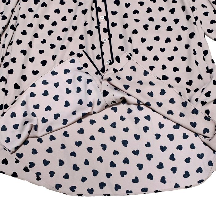 kate spade new york シャツワンピース リボン ハート柄 ベージュ