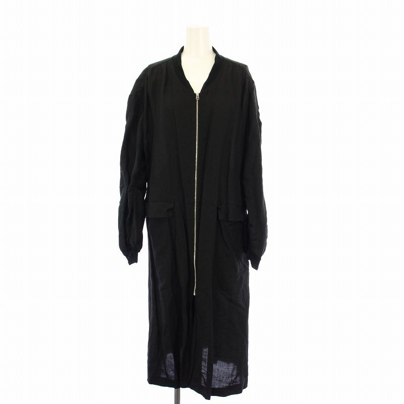 エルマノシェルビーノ　レース　コート　ロングブルゾン　黒　ポリエステル　38 item334144303201-1-2.jpg