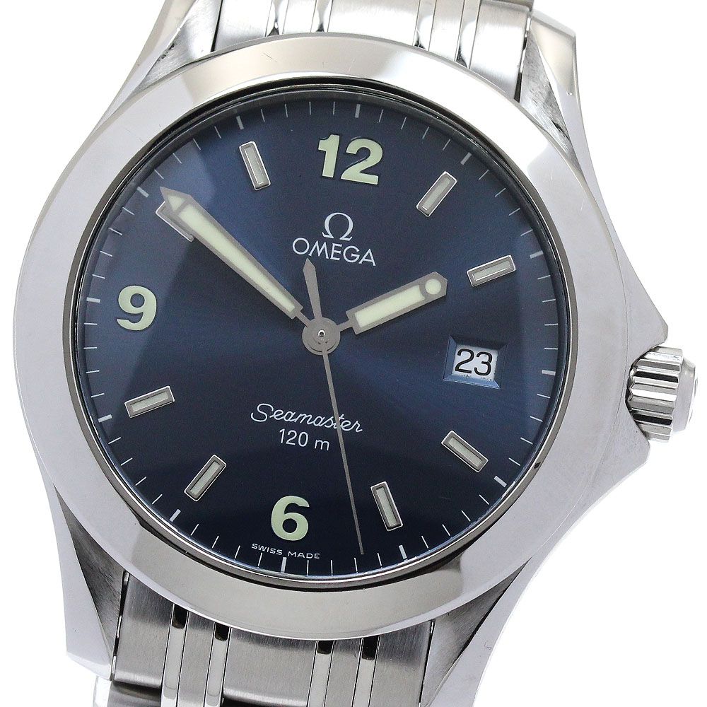 OMEGAオメガ シーマスター120m ネイビー クォーツ メンズ オメガ OMEGA