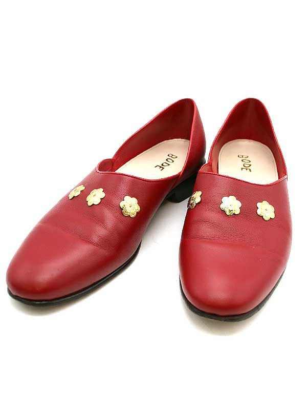 BODE NY ボーディー Flower Appenzeller House Shoe レザーシューズ レッド 43 - メルカリ