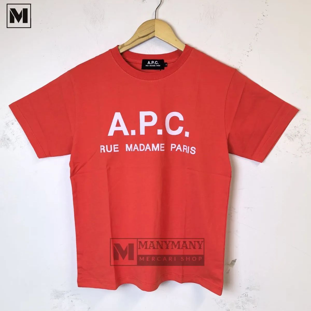 新品】A.P.C. / アーペーセー 別注 オーバーサイズ ロゴプリント Tシャツ RED - メルカリ