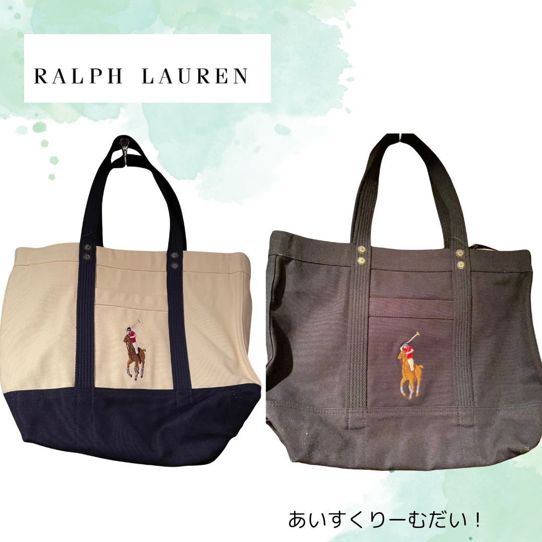 未使用✨ポロラルフローレン キャンバス トートバッグ トリプル Big Pony POLO RALPH LAUREN（ポロ ラルフ ローレン）の「トリプル Big