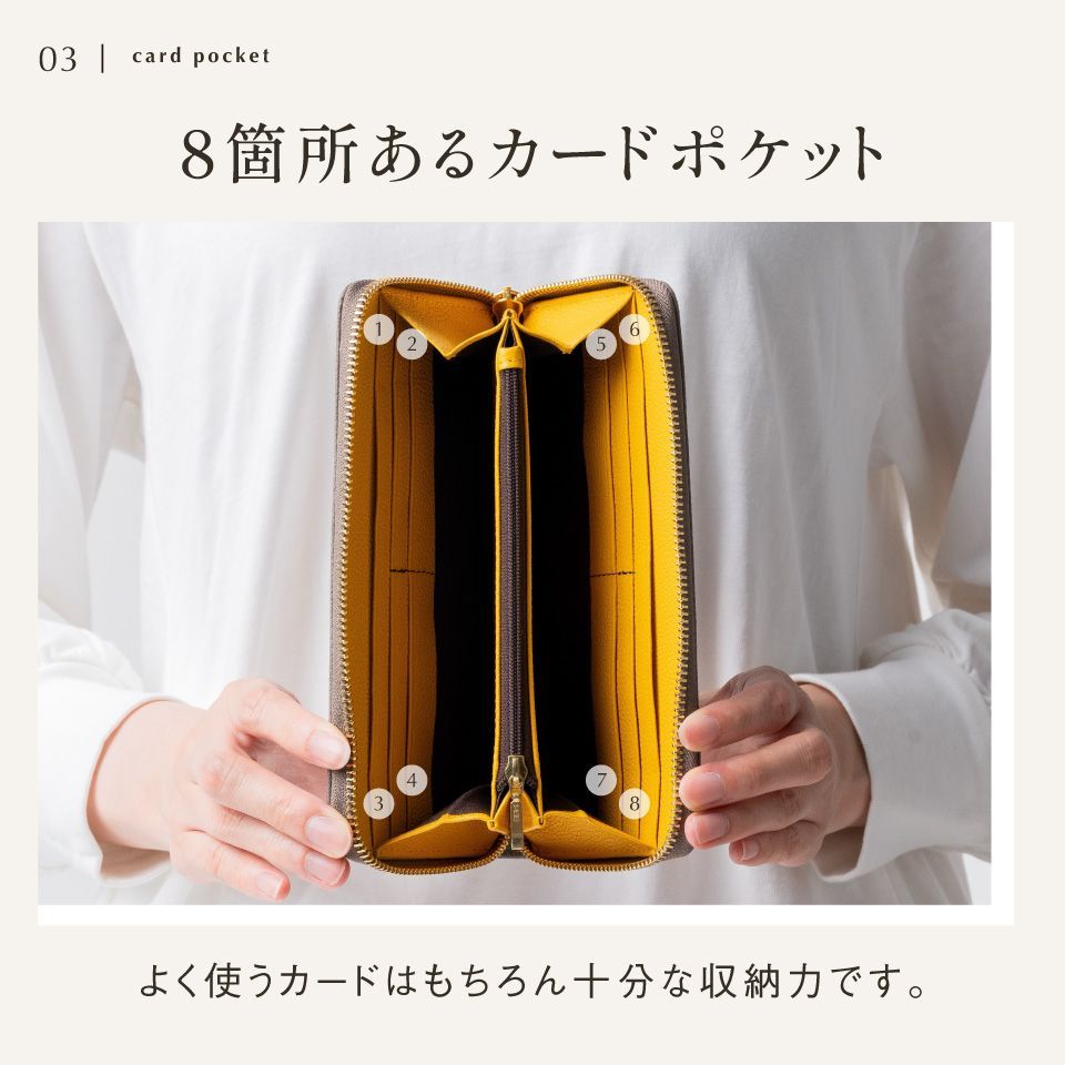 MURA ソフトシュリンクレザー 本革 バイカラー ラウンドファスナー 長財布 (cs-17)