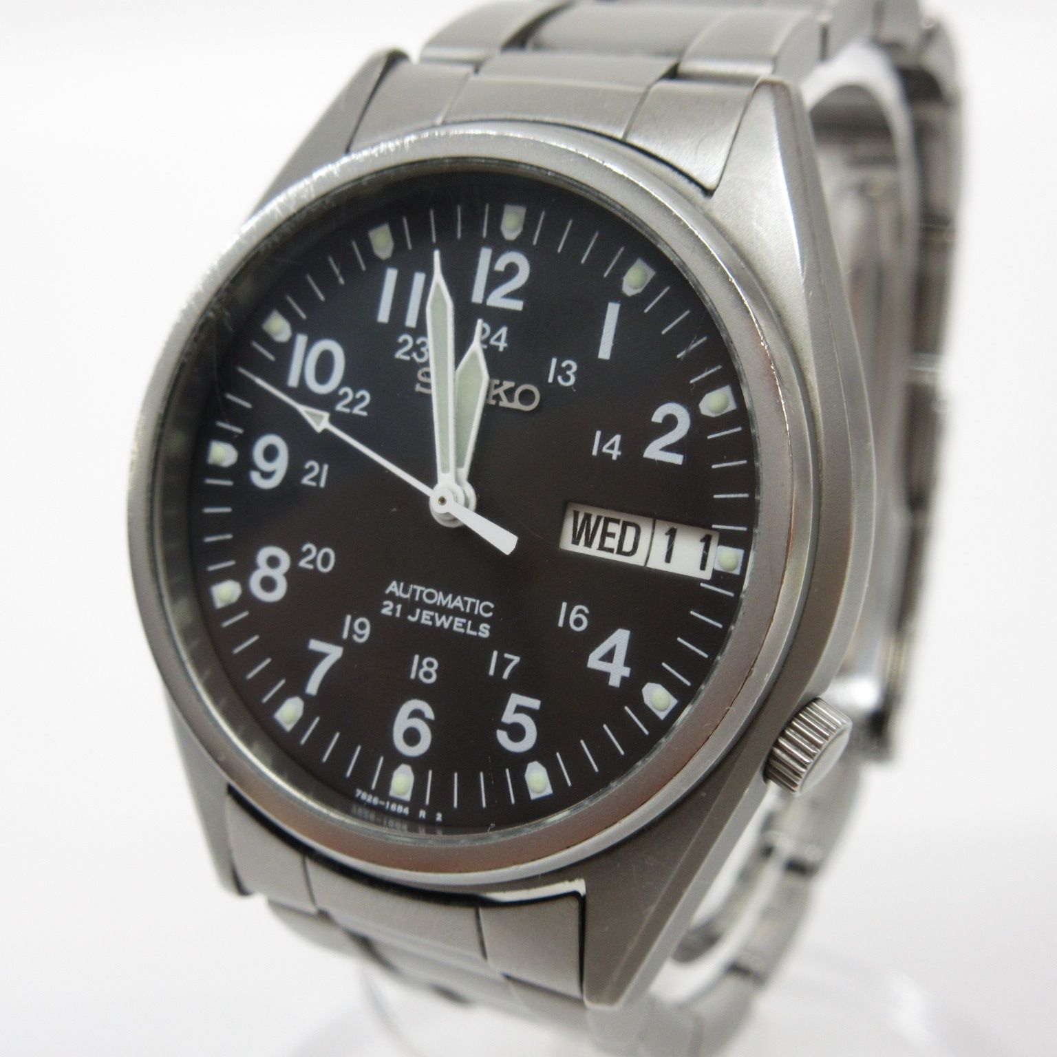 【稼働品】SEIKO ミリタリー 自動巻き ブラック 腕時計 7S26-3060 Yahoo!オークション -「7s26-3060」の落札相場・落札価格
