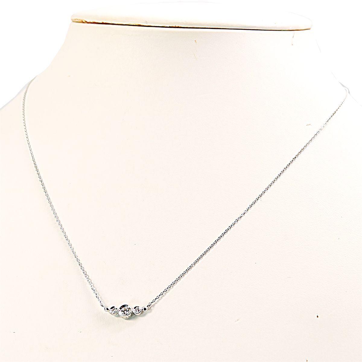 ネックレス K10WG ダイヤ 0.05ct ルビー bijou SOPHIA festaria 