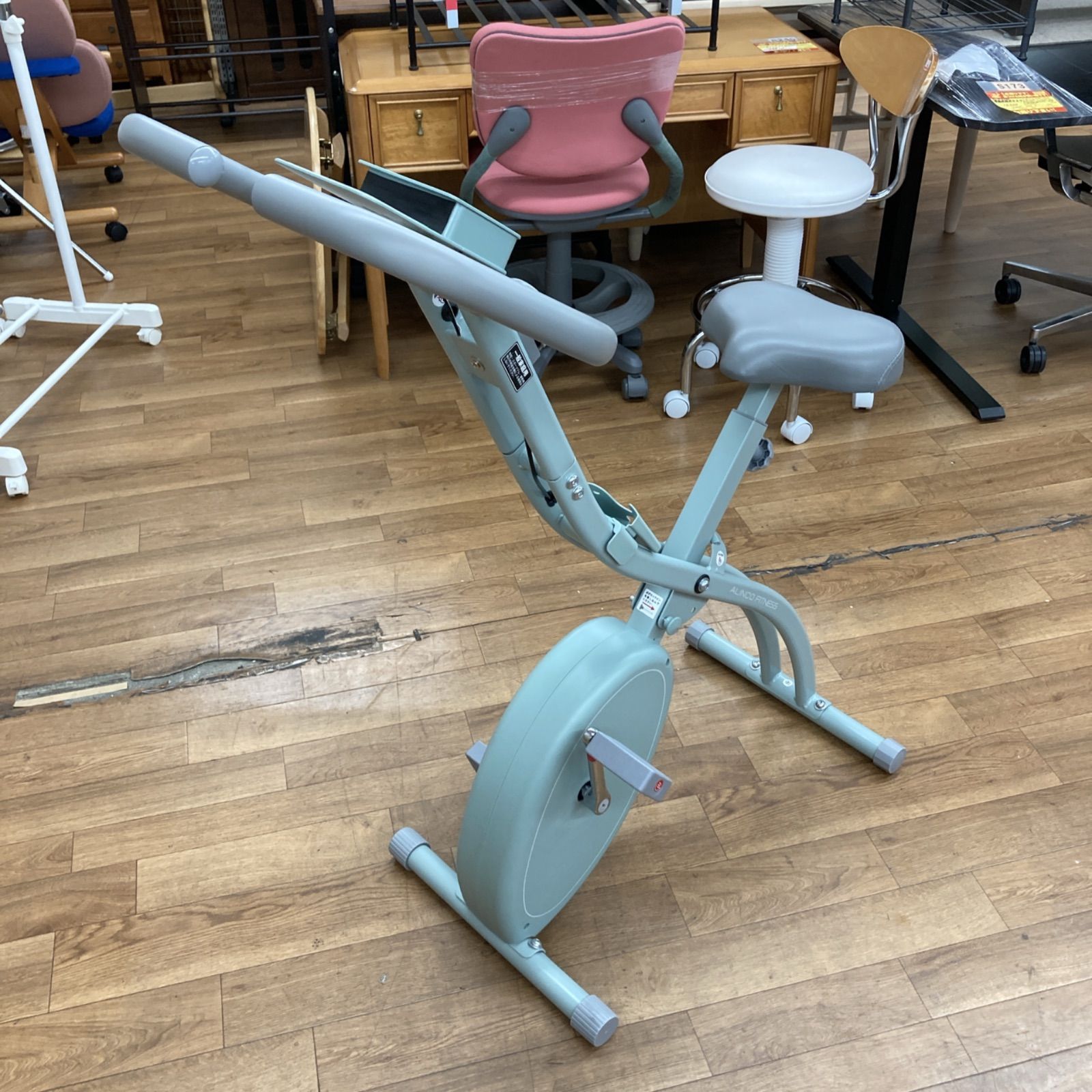 S 077 アルインコ ALINCO フィットネスバイク クロスバイク 耐震マット付き