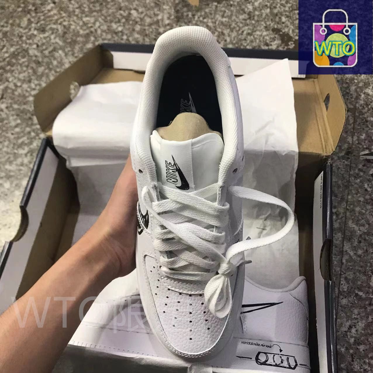 NIKE ナイキ スニーカー ナイキ AIR FORCE 1 LOW SKETCH - WHITE