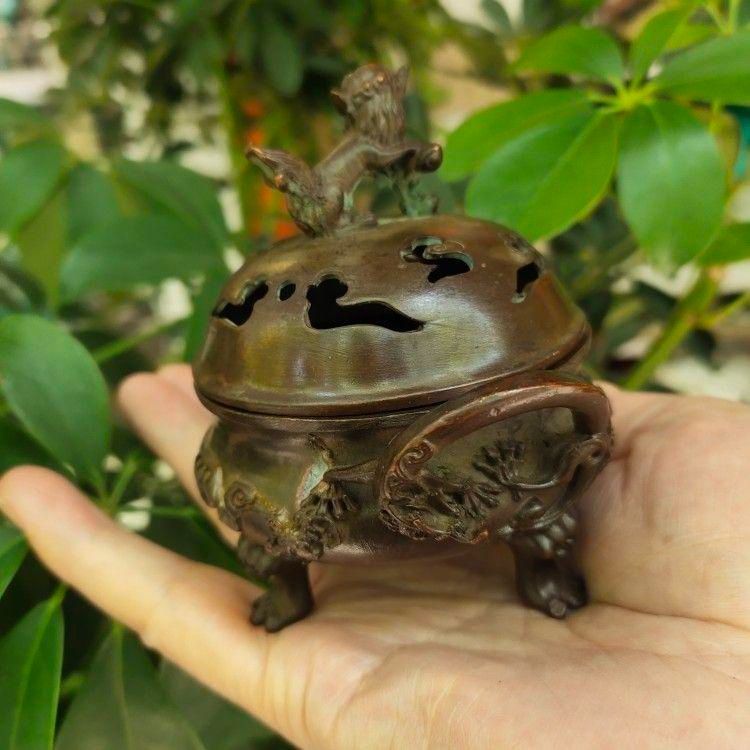 銅製 香炉 龍鳳博山香り炉 檀香炉 茶道具 香道具 装飾品 工芸品