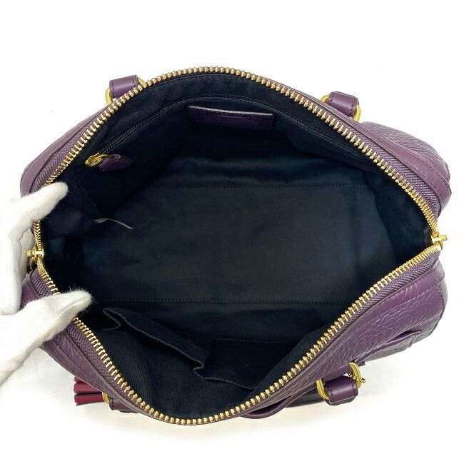 コーチ ミニ ボストン バッグ レガシー ヘイリー サッチェル パープル